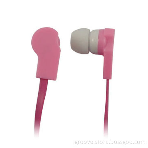 Wired Silicone Earphones with Flat Cable for iPhone, iPad, 20Hz to 20kHz Frequency Response Range